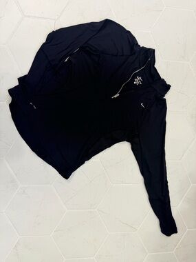 Nike Womens Black Dri-FIT Long Sleeve Zip Pullover